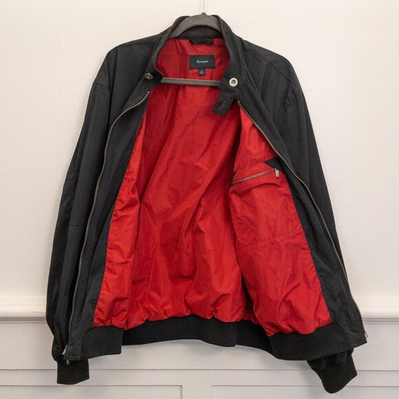 Façonnable Black Bomber Jacket | Size L | Classic Minimalist Style - Picture 3 of 5